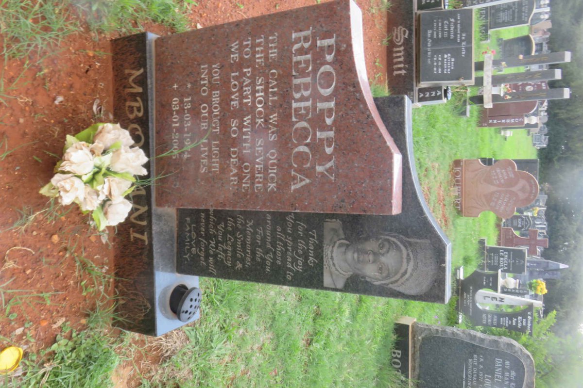MBONANI Poppy Rebecca 1974-2005