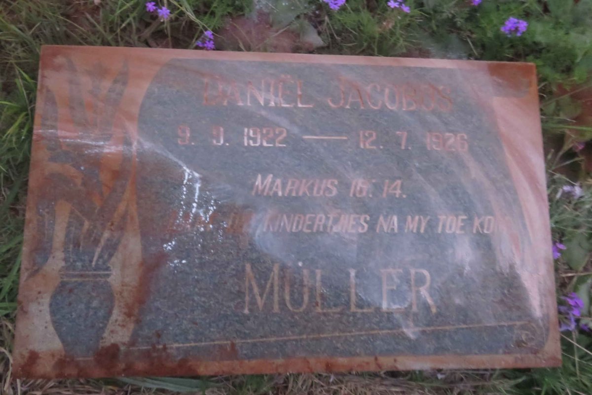 MULLER Daniel Jacobus 1922-1926