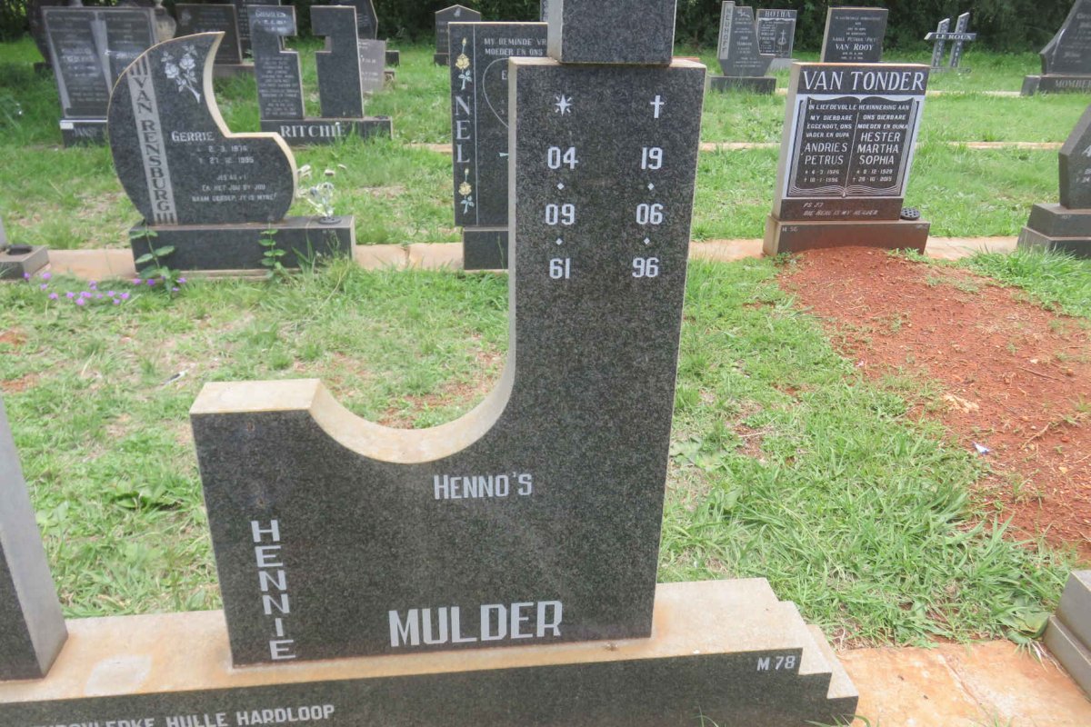 MULDER Hennie 1961-1996