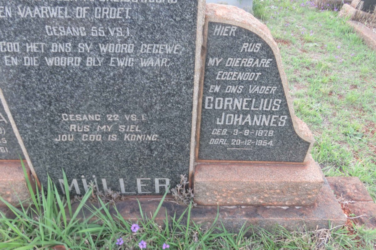 MULLER Cornelius Johannes 1878-1954 &amp; Johanna Hendrieka PRINSLOO 1885-1961