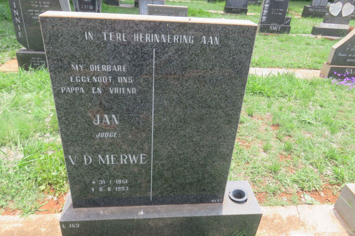 MERWE Jan, v.d. 1951-1993