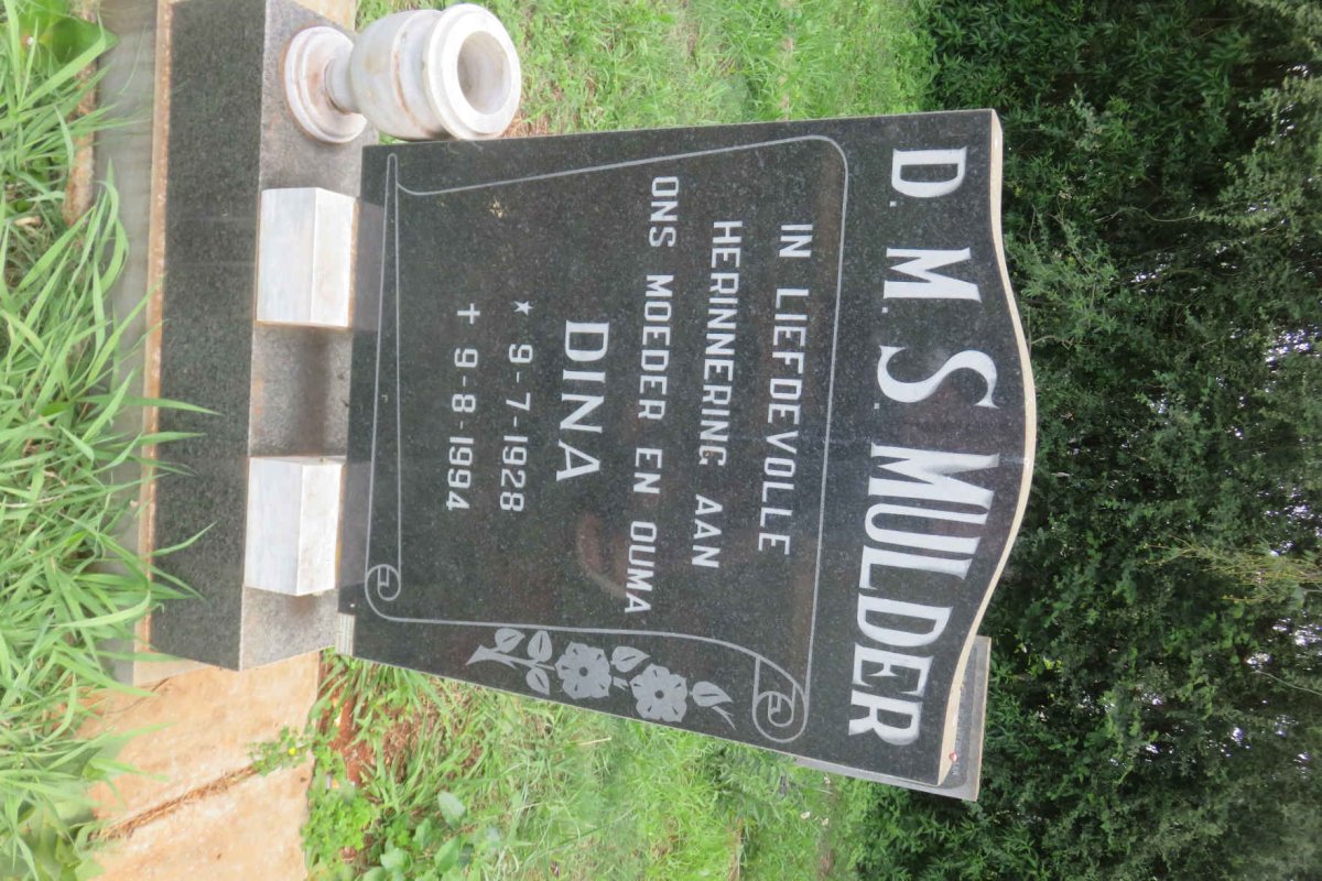 MULDER D.M.S. 1928-1994
