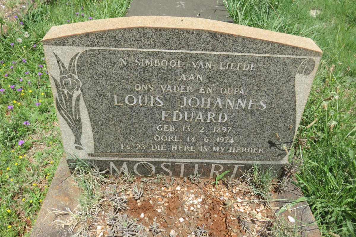 MOSTERT Louis Johannes Eduard 1897-1974