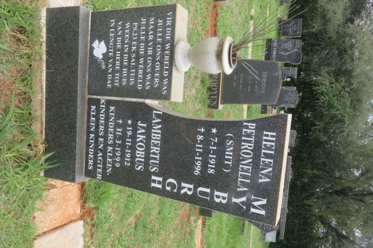 MYBURGH Lambertus Jakobus 1912-1999 &amp; Helena Petronella SMIT 1918-1996