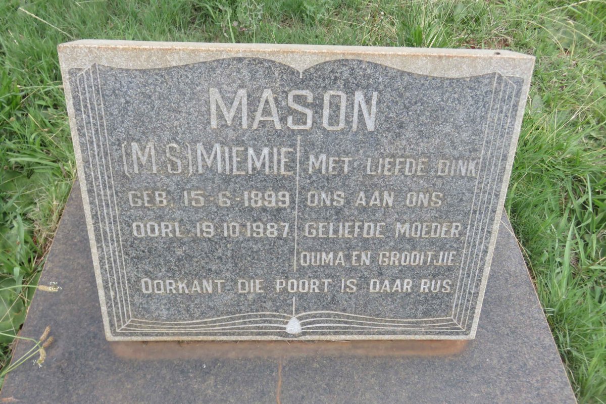 MASON Miemie M.S. 1899-1987