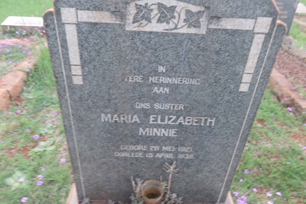 MINNIE Maria Elizabeth 1921-193?