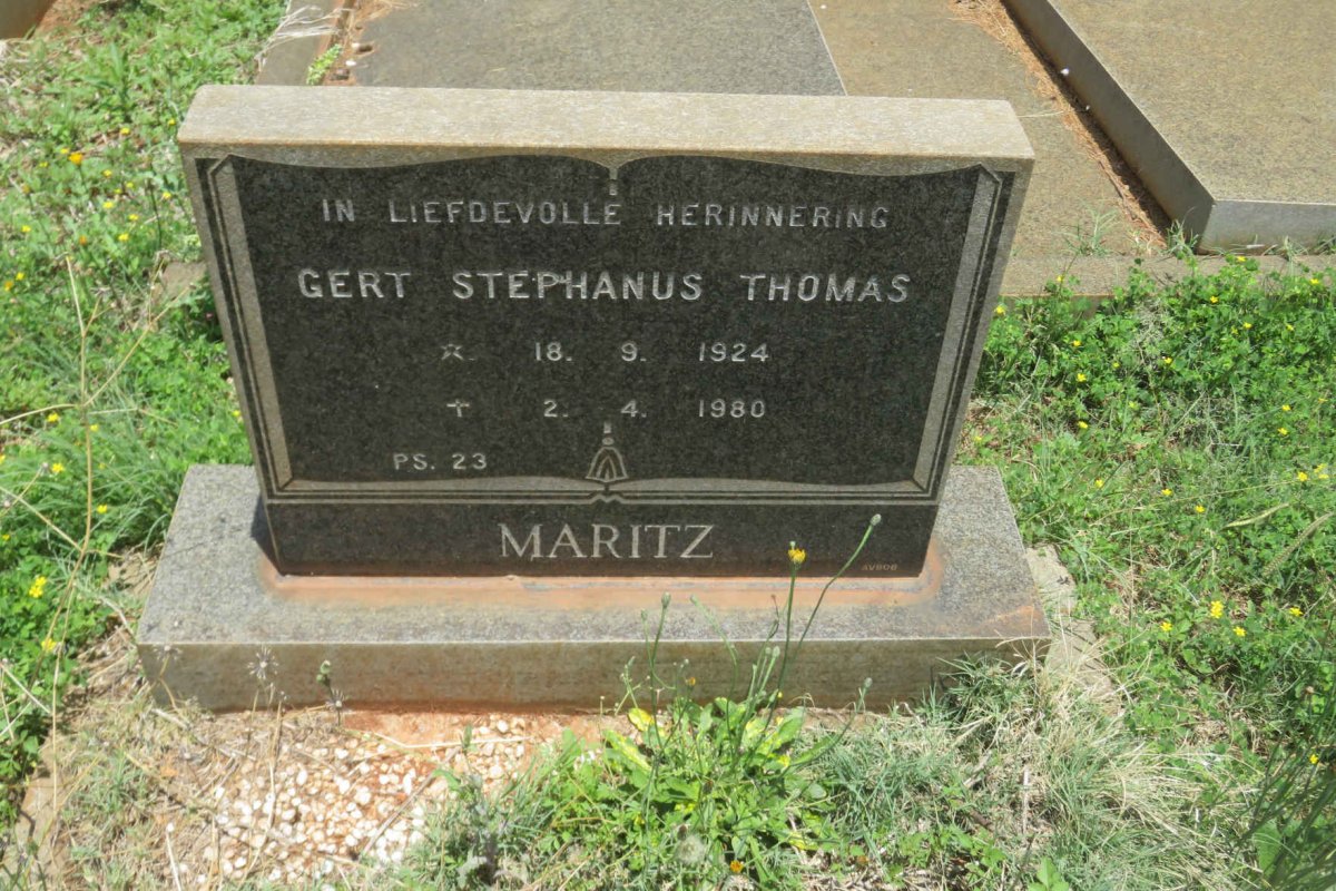 MARITZ Gert Stephanus Thomas 1924-1980
