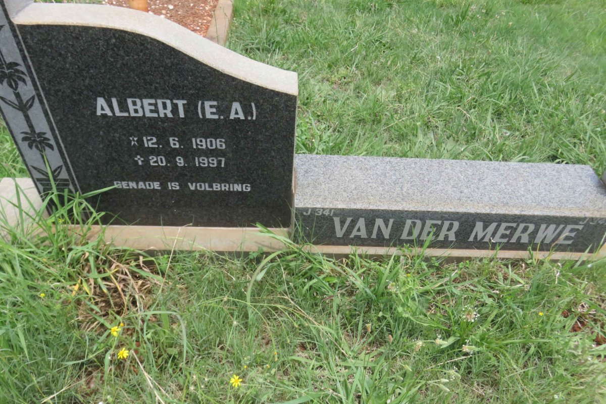 MERWE Albert E.A., van der 1906-1997