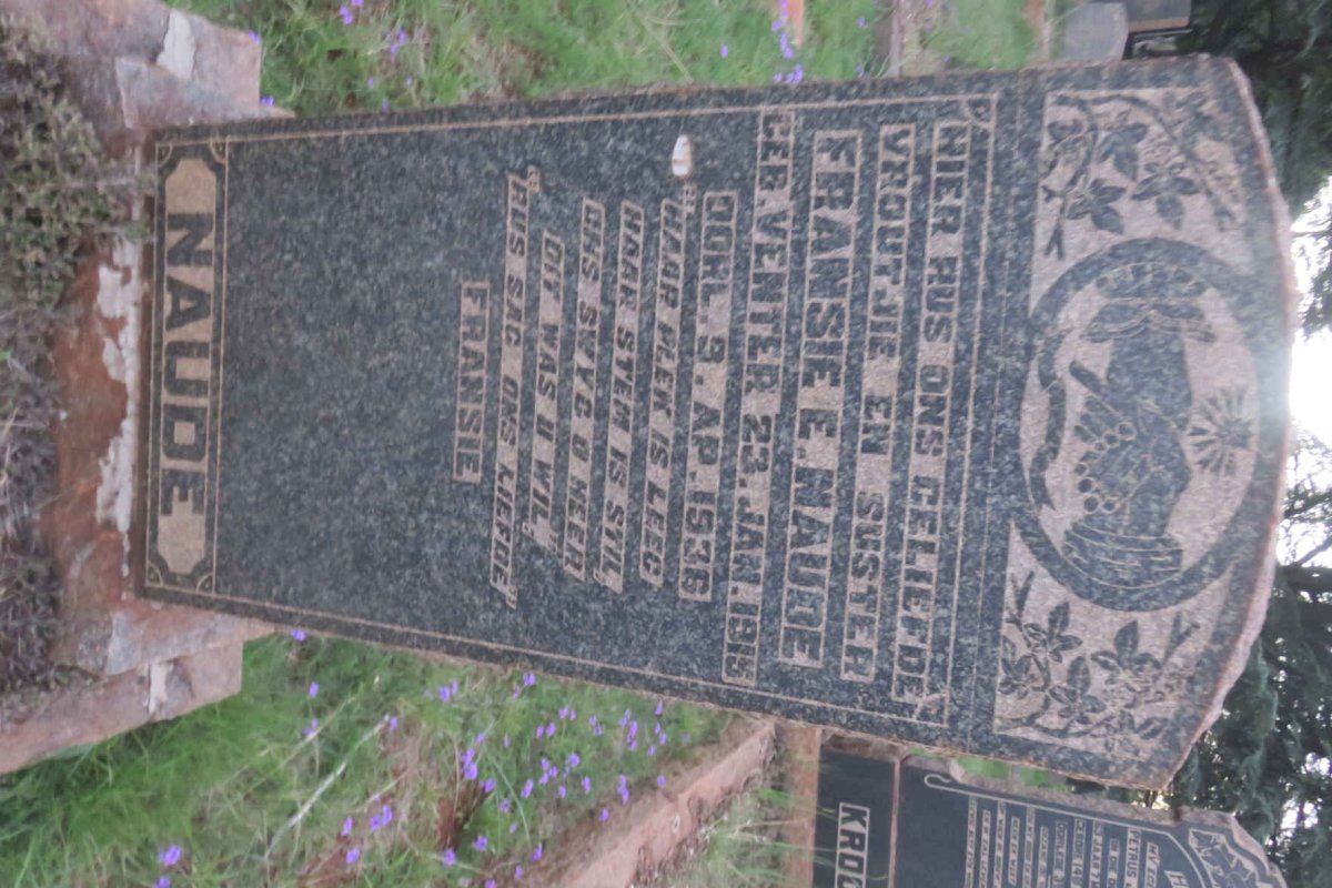 NAUDE Fransie E. nee VENTER 1915-1936
