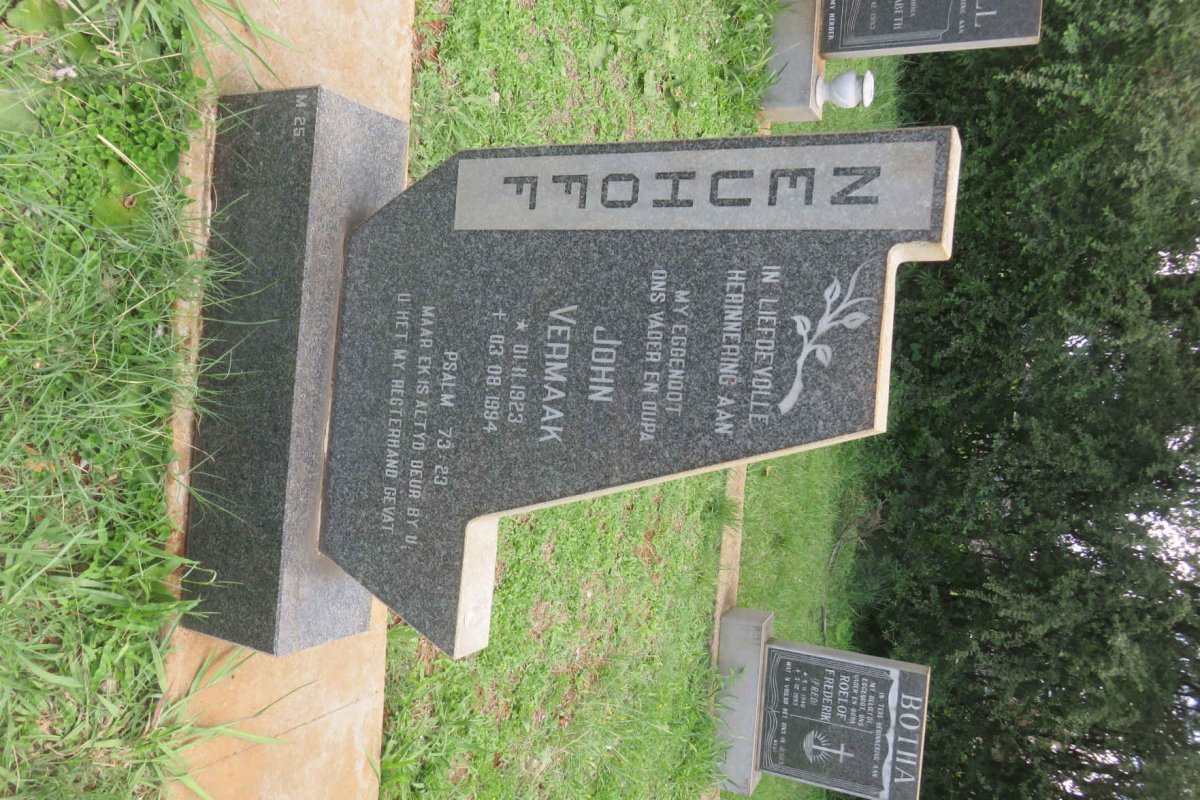 NEUHOFF John Vermaak 1923-1994