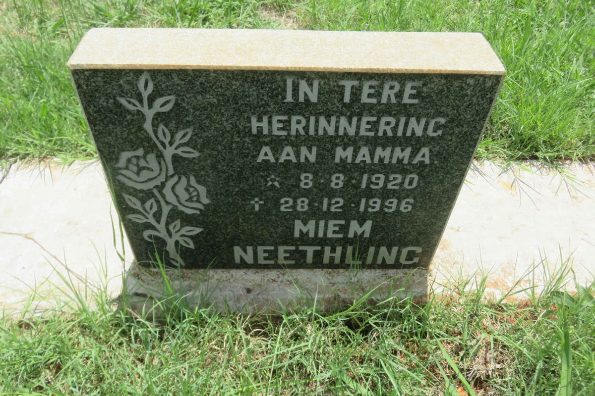 NEETHLING Miem 1920-1996