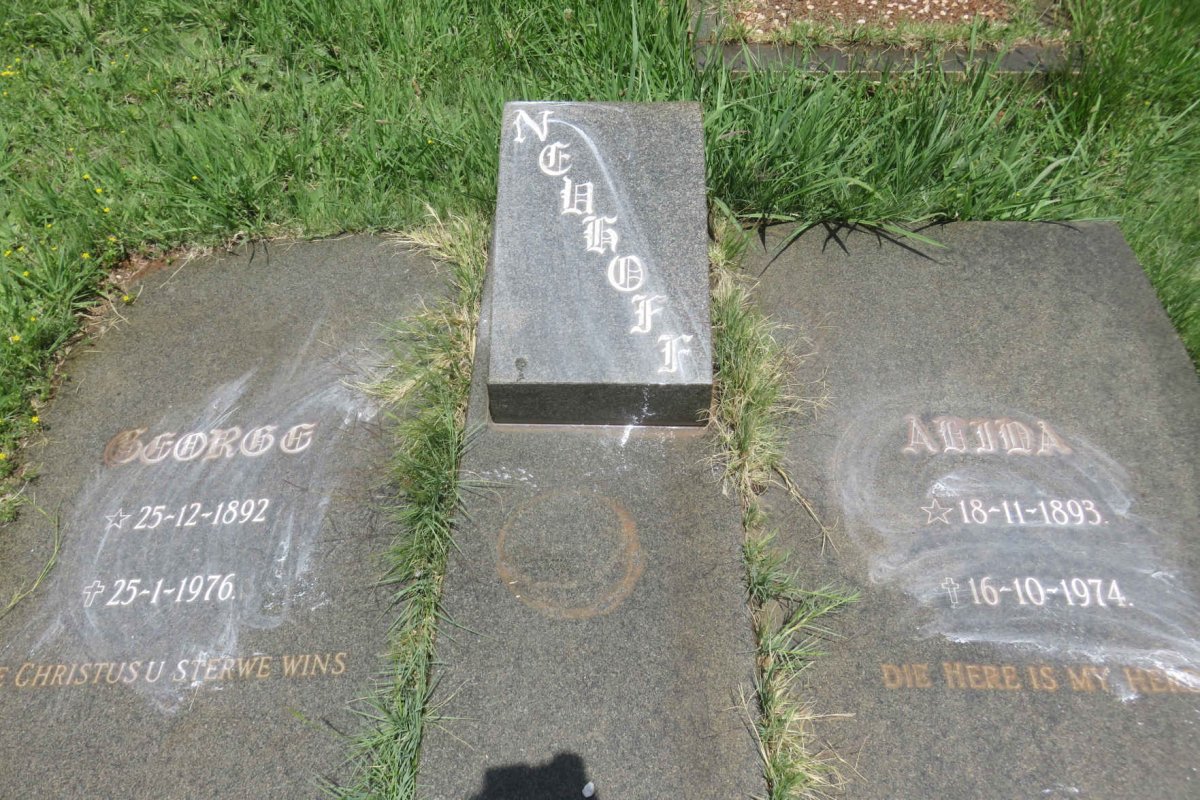 NEUHOFF George 1892-1976 &amp; Alida 1893-1974