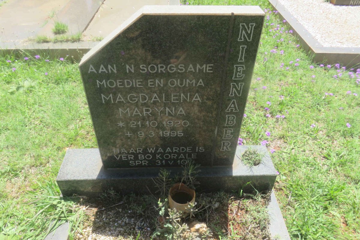 NIENABER Magdalena Maryna 1920-1995