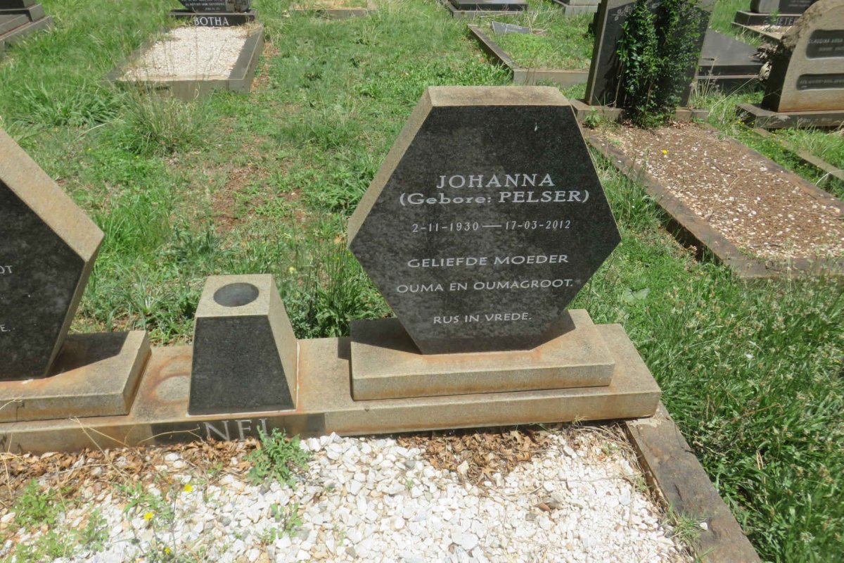 NEL Johanna nee PELSER 1930-2012