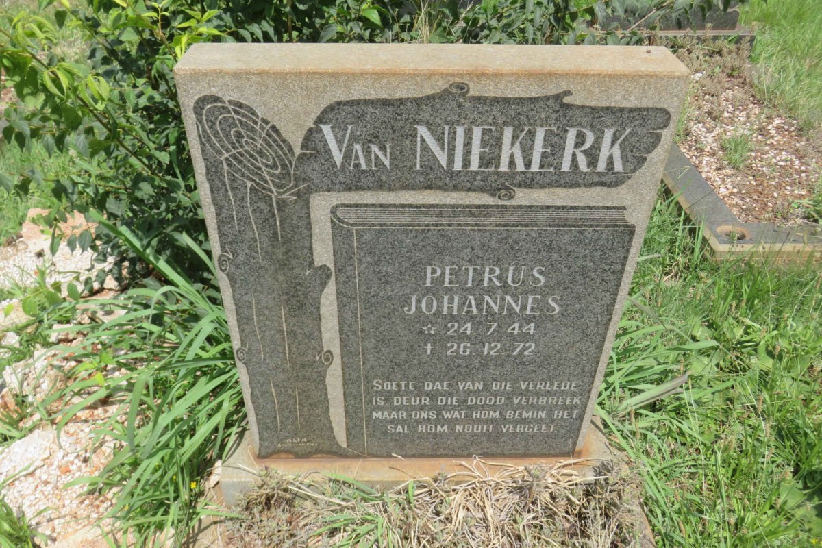 NIEKERK Petrus Johannes, van 1944-1972