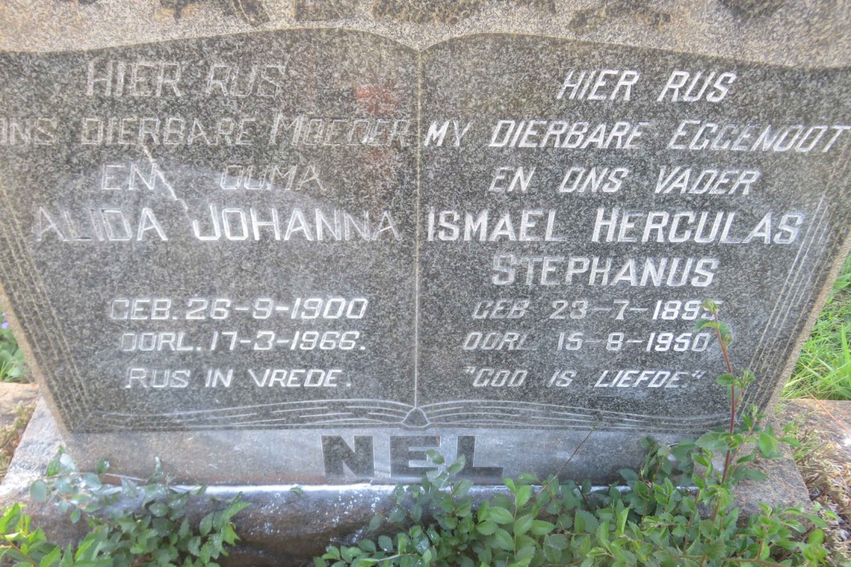 NEL Ismael Herculas Stephanus 1895-1950 &amp; Alida Johanna 1900-1966
