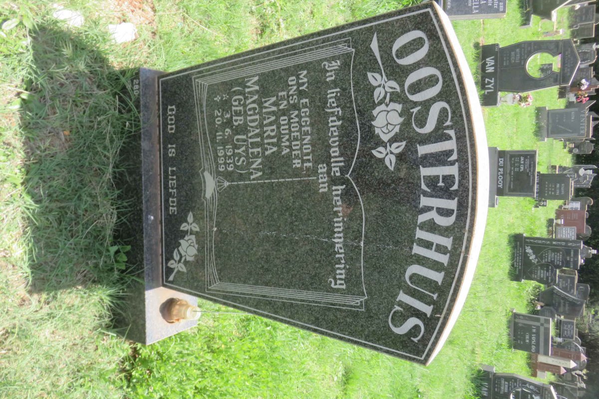 OOSTERHUIS Maria Magdalena nee UYS 1939-1999
