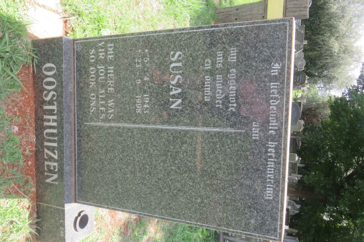 OOSTHUIZEN Susan 1943-1998