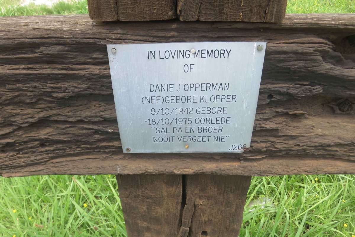 OPPERMAN Danie J. nee KLOPPER 1942-1975