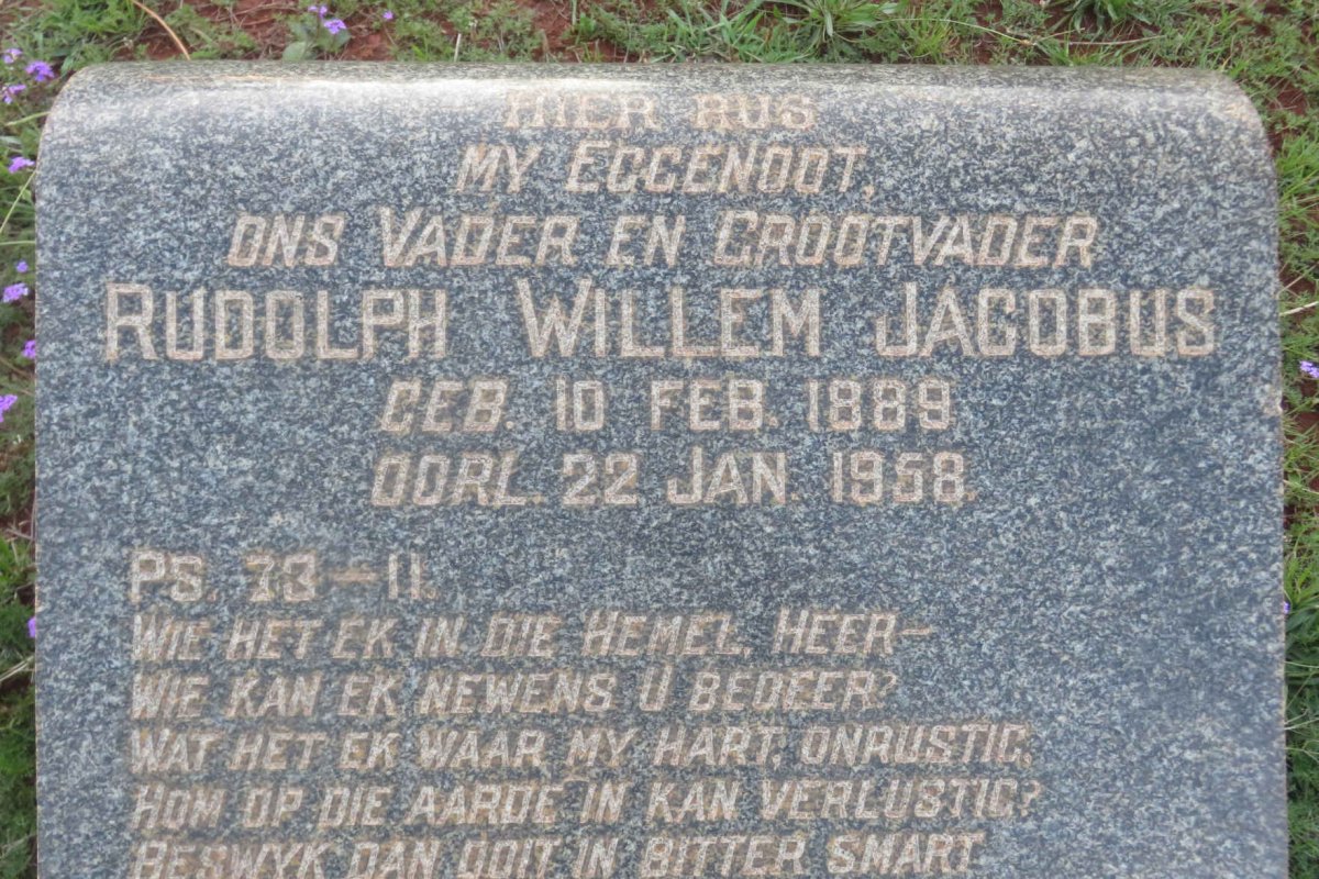OPPERMAN Rudolph Willem Jacobus 1889-1958
