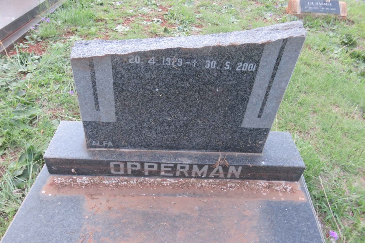 OPPERMAN Barend Jacobus 1929-2001