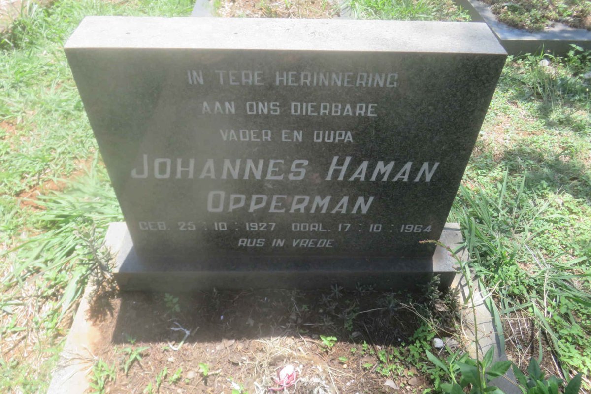 OPPERMAN Johannes Haman 1927-1964