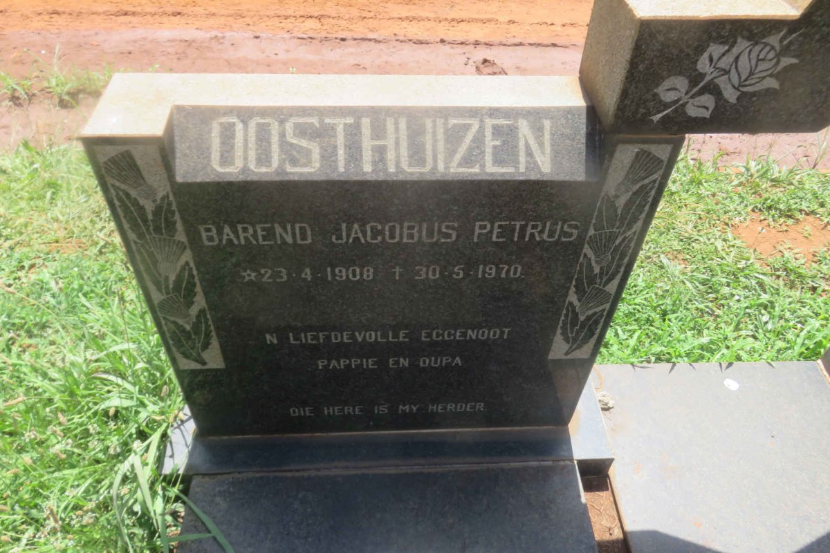 OOSTHUIZEN Barend Jacobus Petrus 1908-1970 & Johanna Christina STOLTZ 1910-1973 _1
