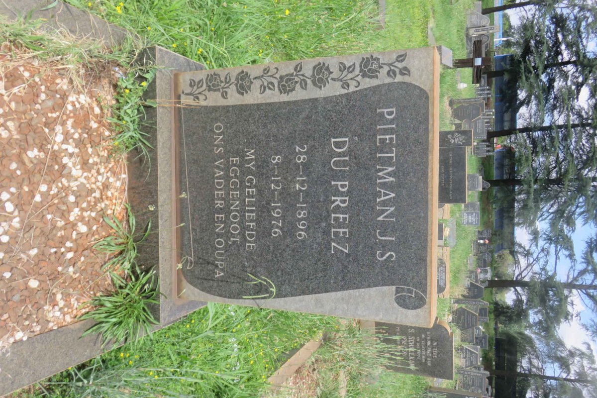 PREEZ Pietman J.S., du 1896-1976