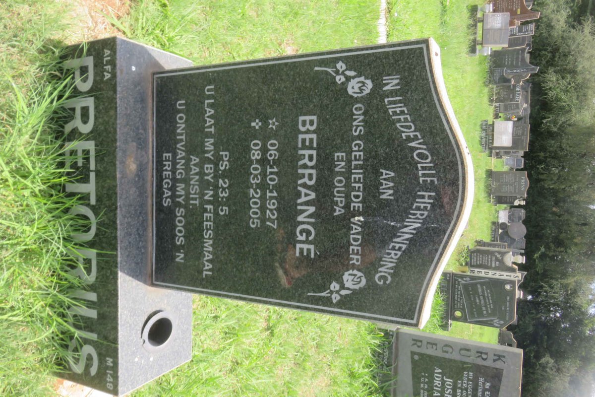 PRETORIUS Berrange 1927-2005