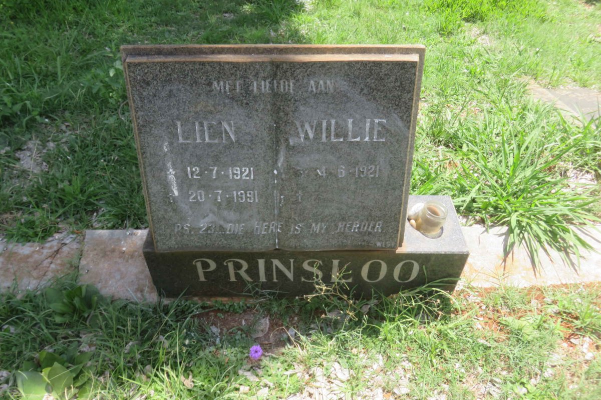 PRINSLOO Willie 1921- &amp; Lien 1921-1991