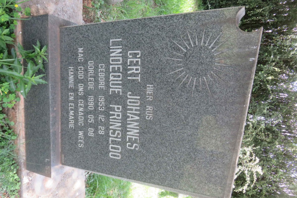 PRINSLOO Gert Johannes Lindeque 1953-1990
