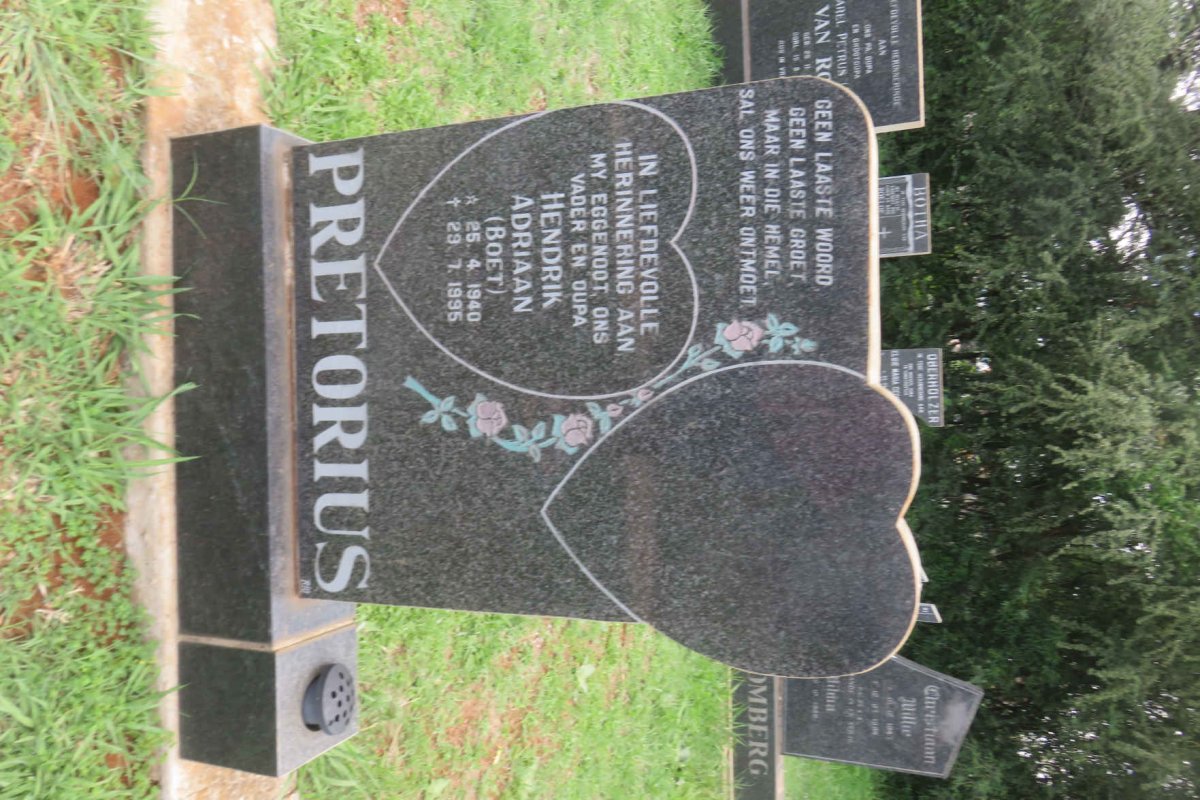 PRETORIUS Hendrik Adriaan 1940-1995