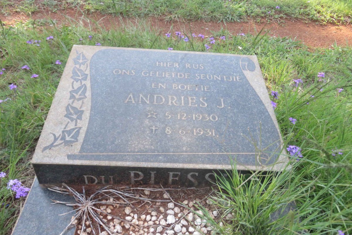PLESSIS Andries J., du 1930-1931