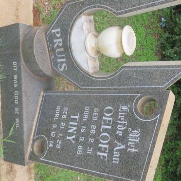PRUIS  Oeloff 1931-1988 &amp; Tiny 1929-2014