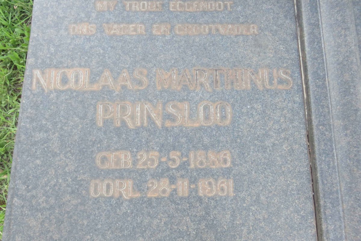 PRINSLOO Nicolaas Marthinus 1886-1961 &amp; Johanna Margaretha STONE 1891-1975