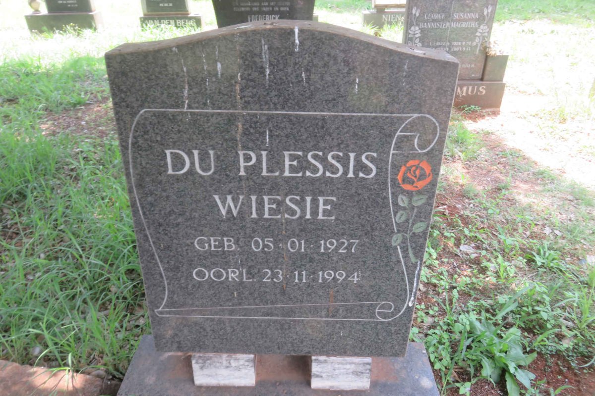 PLESSIS Wiesie, du 1927-1994