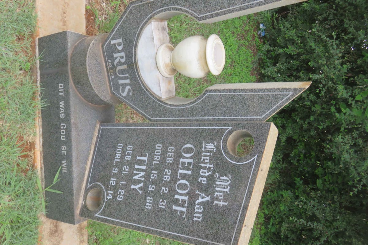 PRUIS  Oeloff 1931-1988 &amp; Tiny 1929-2014