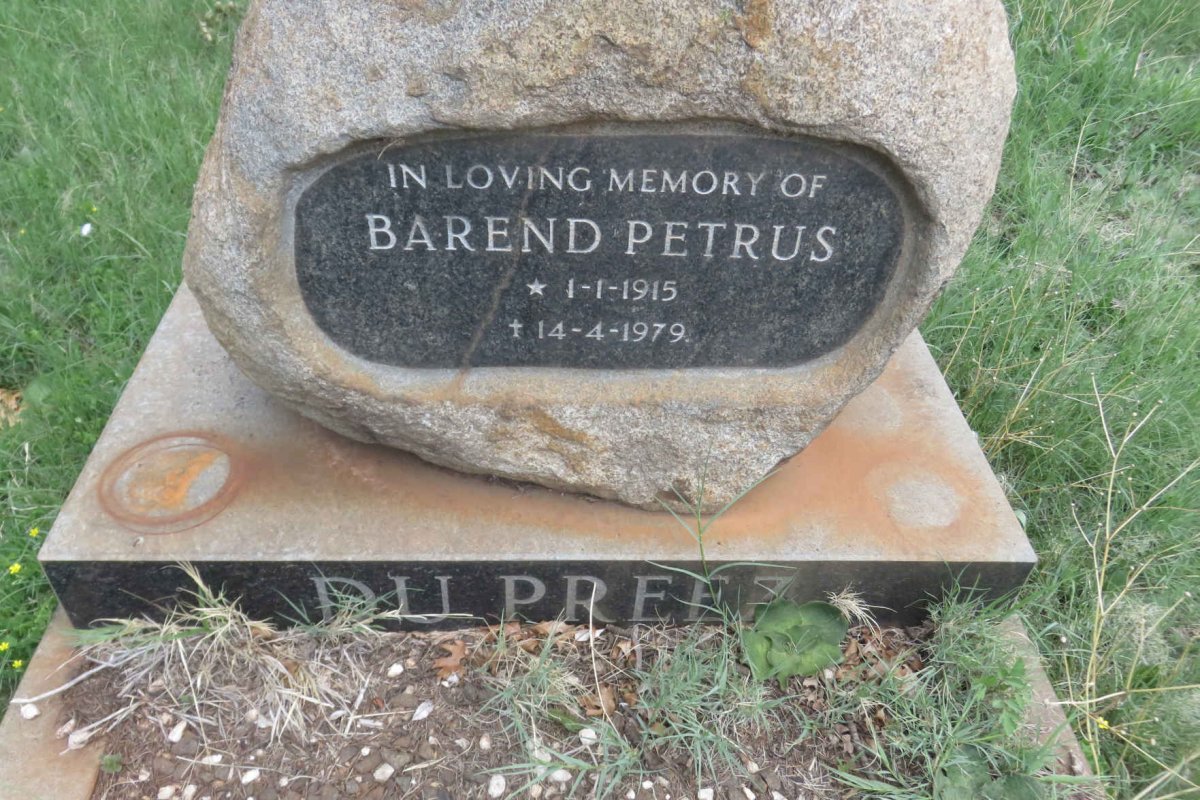 PREEZ Barend Petrus, du 1915-1979