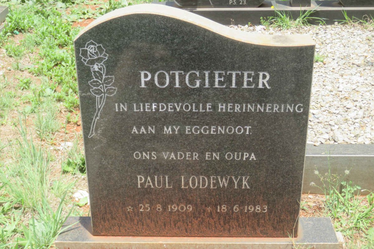 POTGIETER Paul Lodewyk 1909-1983