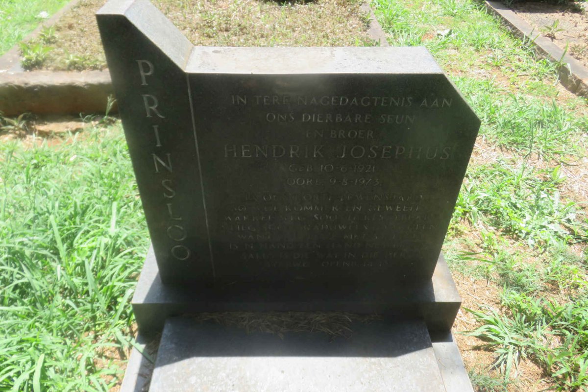 PRINSLOO Hendrik Josephus 1921-1973