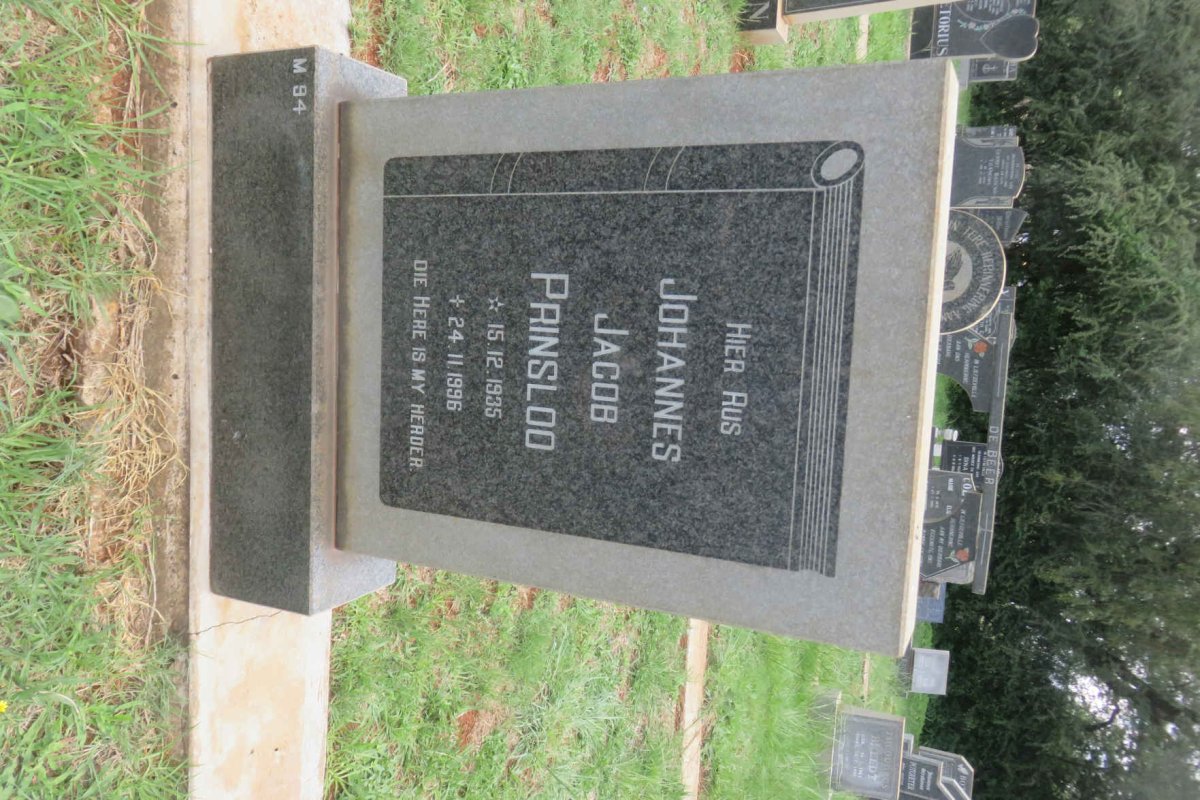 PRINSLOO Johannes Jacob 1935-1996