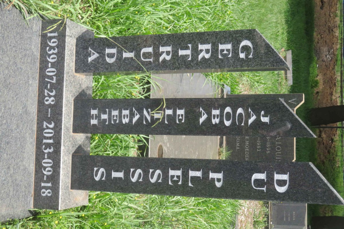PLESSIS Matthys Johannes, du 1936-2014 &amp; Gertruida Jacoba Elizabeth 1939-2013