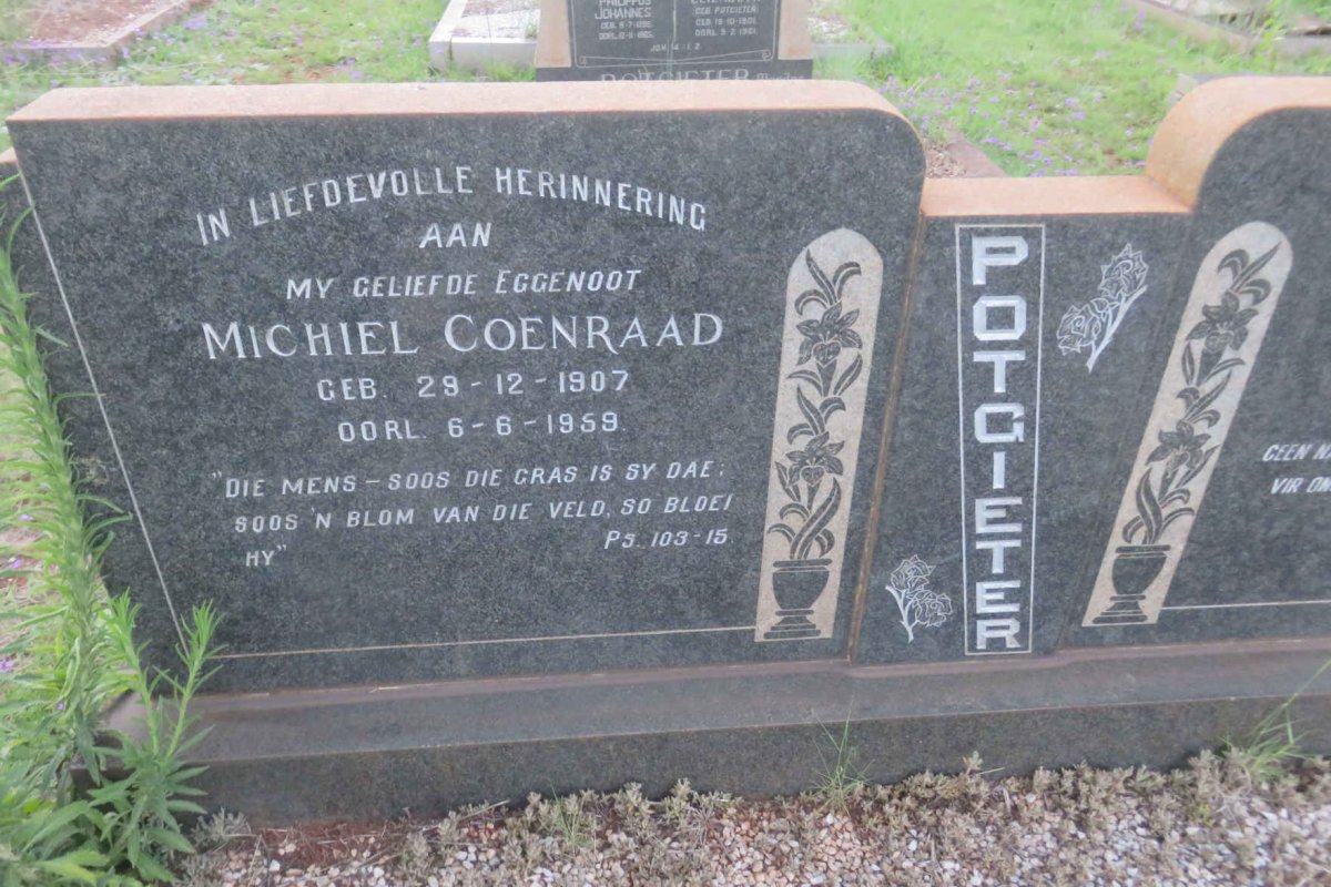 POTGIETER Michiel Coenraad 1907-1959 & Susanna Philippina LAVERTY nee BENNETT 1908-1995 _1