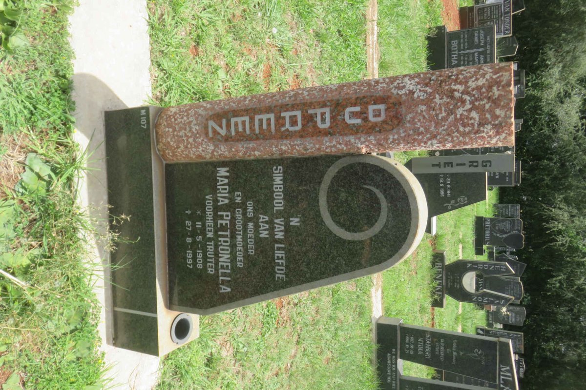 PREEZ Maria Petronella, du  voorheen TRUTER 1908-1997