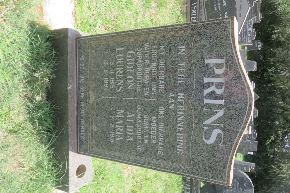 PRINS Gideon Lourens 1915-1997 &amp; Alida Maria 1919-