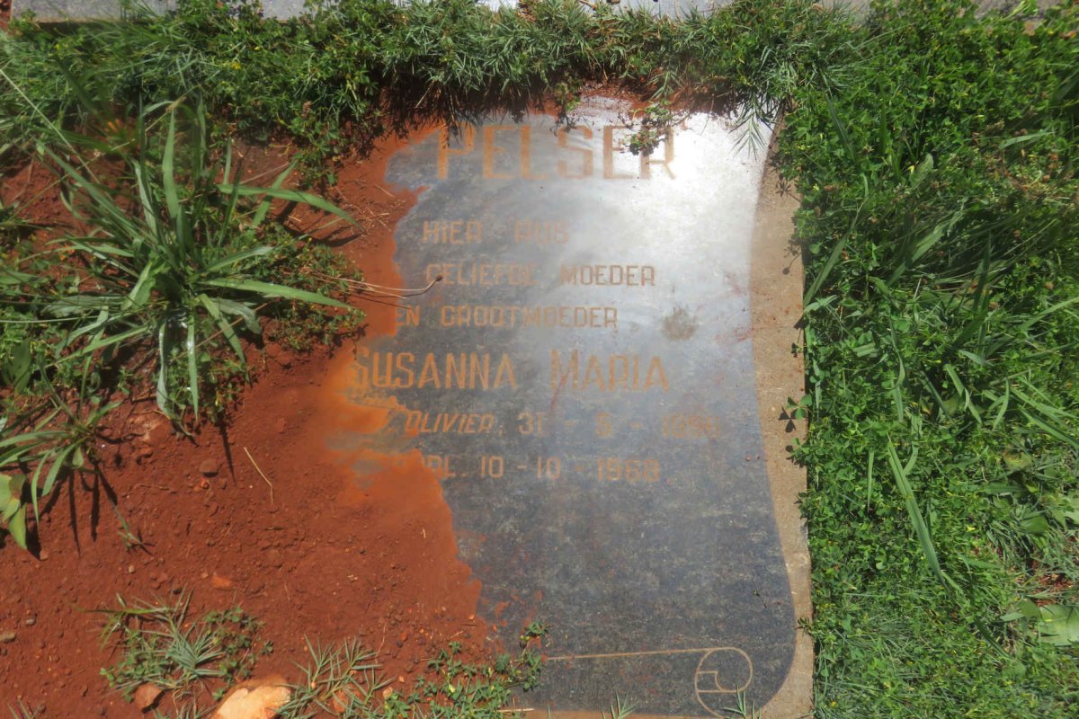 PELSER Susanna Maria nee OLIVIER 1896-1968