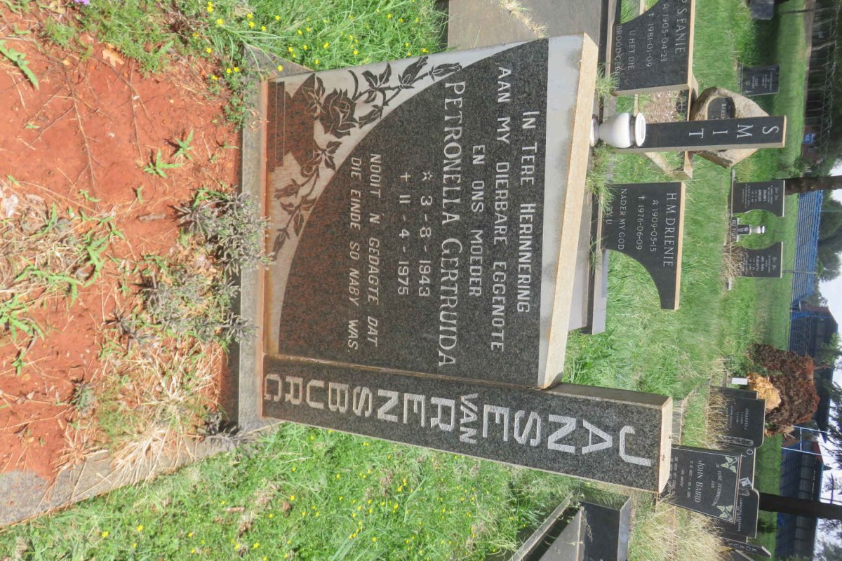 RENSBURG Petronella Gertruida, Jansen van 1943-1975