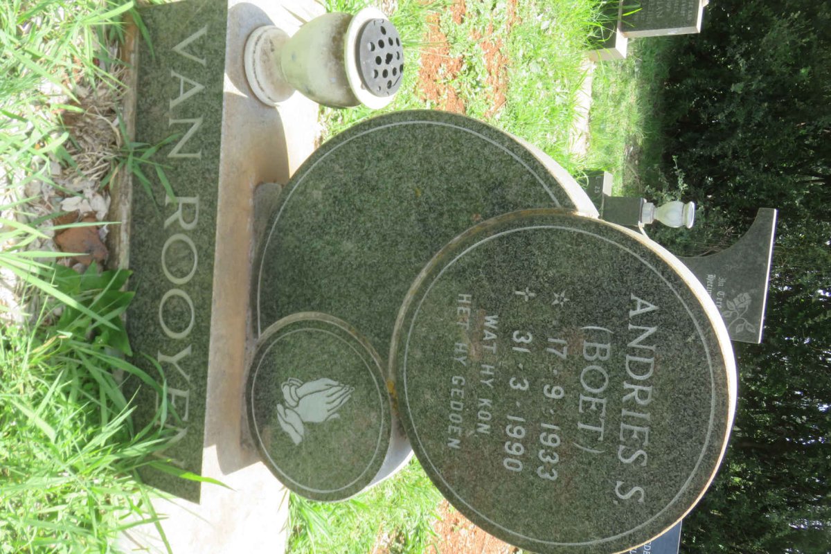 ROOYEN Andries S., van 1933-1990