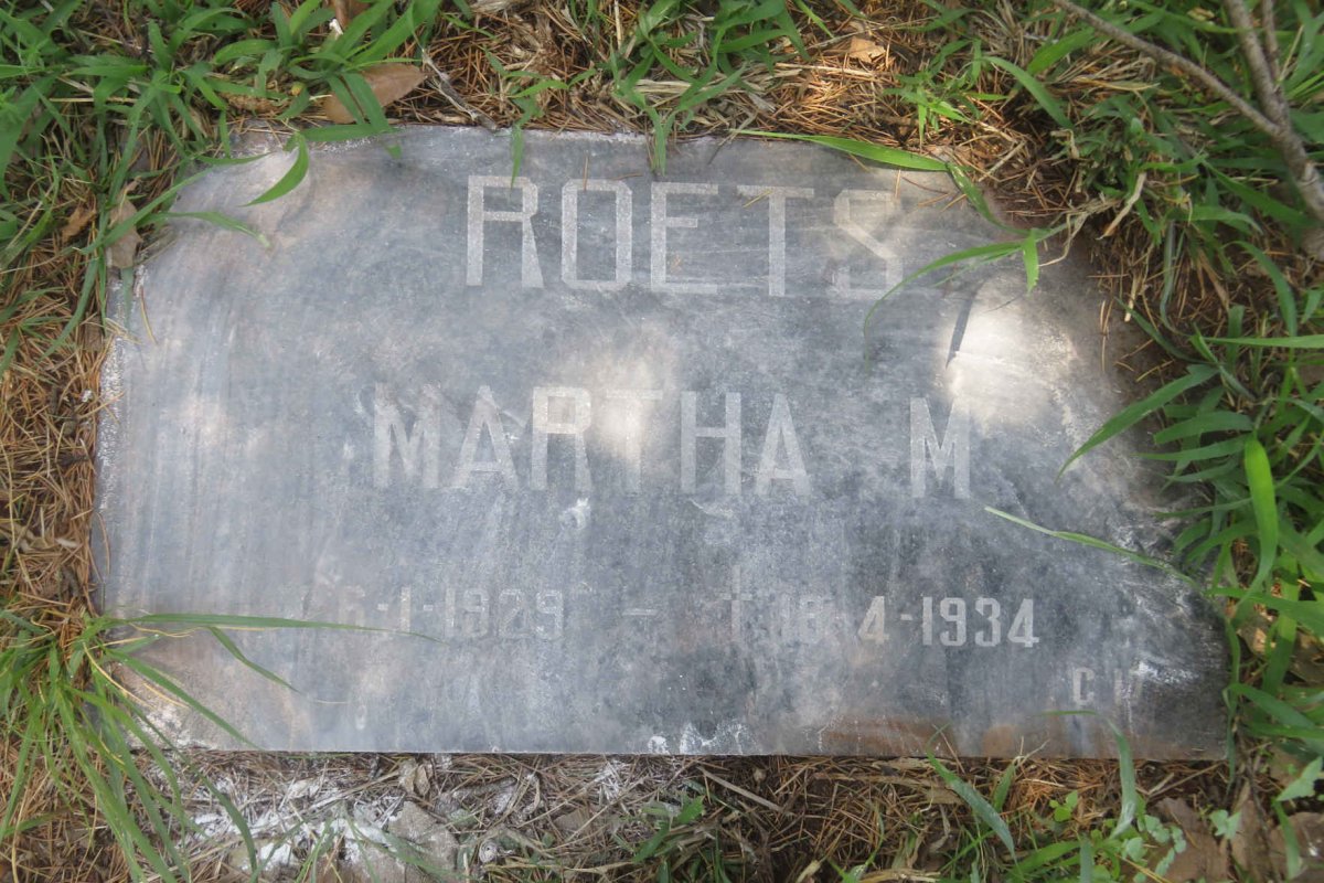 ROETS Martha M. 1929-1934