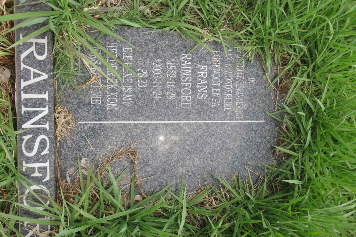 RAINSFORD Frans 1952-2003